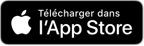 Footer - Logo Apple Store pour télécharger l'application MonRézo